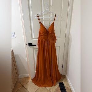 Azazie Gracie Maxi Dress in Cinnamon